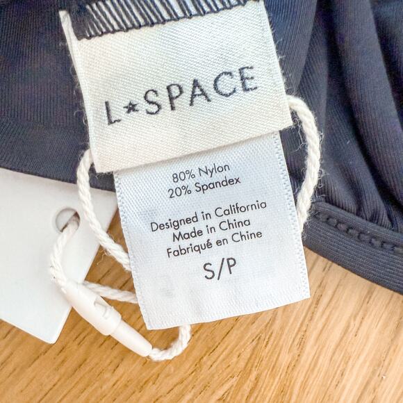 L Space Bikini Top Womens Small Blue Fused Zendaya Colorblock Swim Beach Summer - Picture 4 of 4